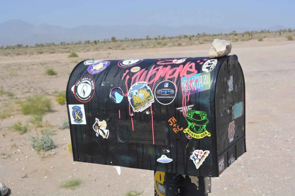 lonely black mailbox alien