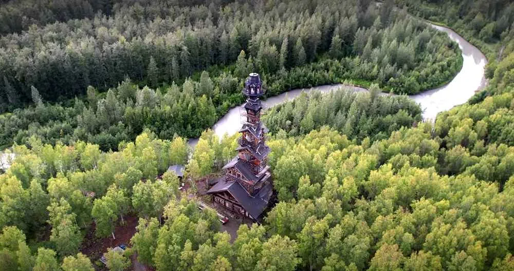 Alaska’s unique Goose Creek Tower, aka Dr. Seuss House