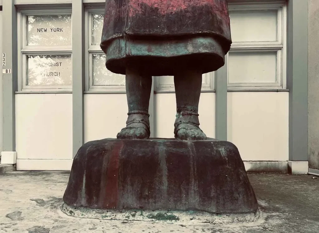 Buddhist statue with traces of atomic bomb radiation in NYC