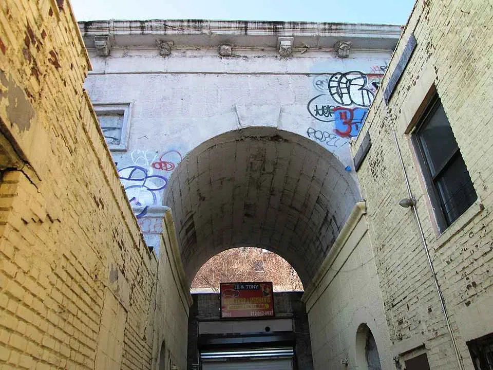 Seaman-Drake Arch seen from below