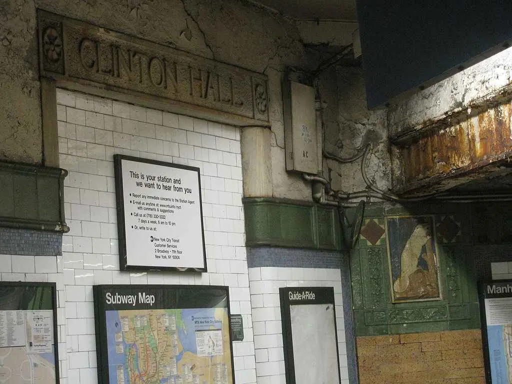 This doorway once connected Astor Place station to Clinton Hall