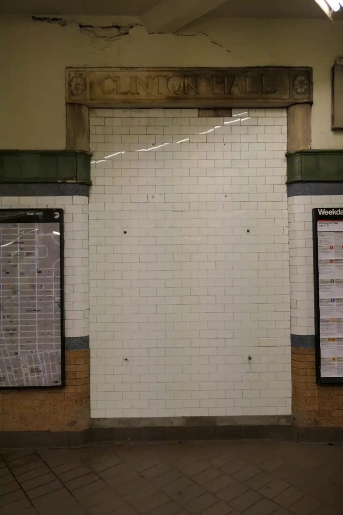 This doorway once connected Astor Place station to Clinton Hall