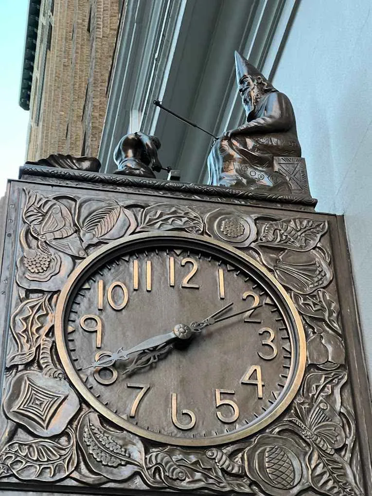 The historical Silk Clock at 470 Park Avenue South