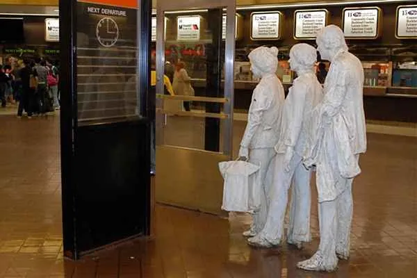The Commuters, by George Segal, a 1980 sculpture in port authority bus terminal