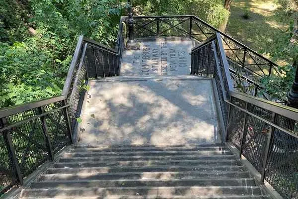 the vitange stairway to giant stadium throughout john t brush stairway