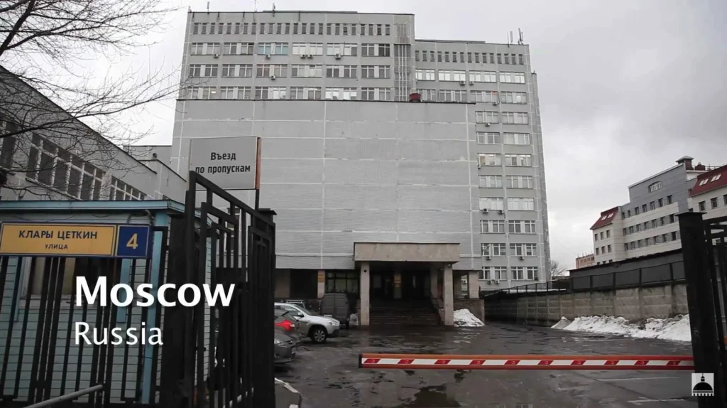Brutalist building in Moscow that housed the California embassy
