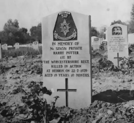 Landmark: Private Harry potter and the grave in Ramla, Israel which has become a tourist attraction with fans of the books and movies