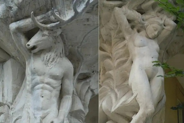 Caryatids of Actaeon, the Stag, and Diana, the Huntress paris france