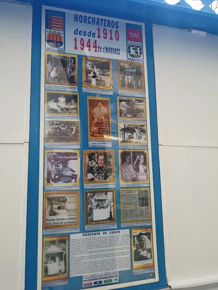 Tabloid of old photos of the last horchata in Madrid, with photos from 1910 and 1944