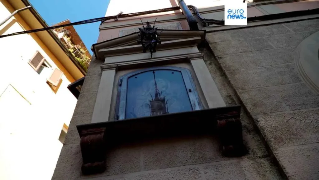 The Madonna of Via Pietrapiana seen from below