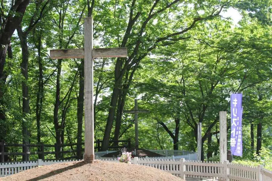monument at Jesus's Tomb, Aomori, Japan.