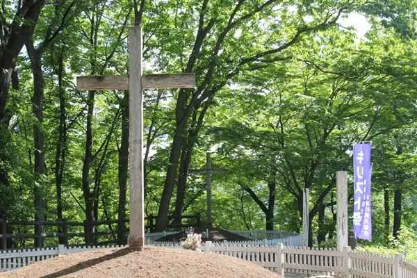 Stone monument at Jesus's Tomb, Aomori, Japan.